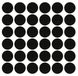 Pads en vilt, rond, 4 cm diameter, 36 stuks, voor permanent gebruik