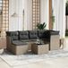Maison Exclusive - Ensemble de meubles de jardin 7 pièces avec canapé et coussins, gris clair, en polyrotin