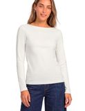 Street One Basic shirt met boothals, gebroken wit, maat 40