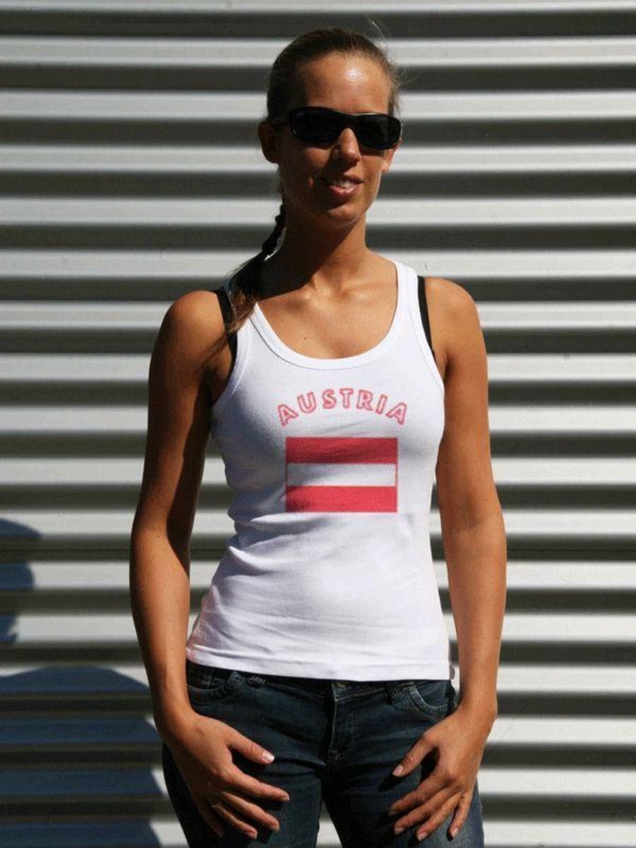 Shoppartners Witte dames tanktop Oostenrijk L