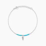 Lottie Bracelet Argent Blanc Turquoise