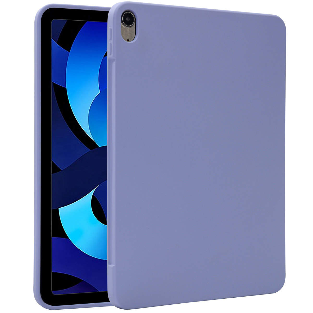 Accezz Liquid Silicone Backcover met penhouder iPad Air (2020 - 2022) - Lila