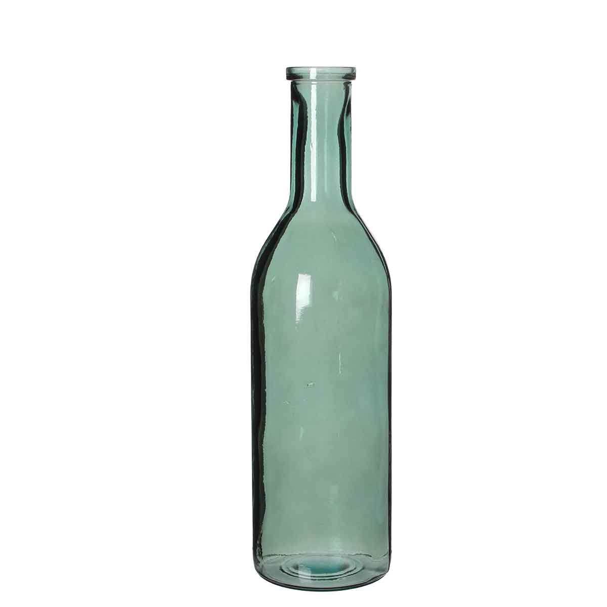 Mica Decorations Rioja Glazen Fles Grijs - 50 x 15 cm - Groen