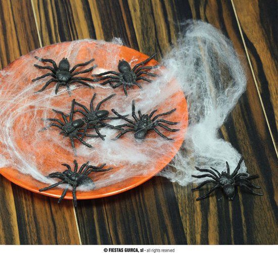 Fiestas Guirca Decoratie Spinnen (6 stuks) - Halloween