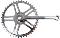 Buzaglo Vinty Crankstel met spie 46T - Chroom