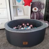 Merkloos Viking Choice Ballenbak - 90 x 40 cm - Wit, Grijs, Zwart, Roze en Blauw