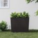 Maison Exclusive - Jardinière en résine tressée imitation rotin, couleur marron, avec bac amovible, capacité 12/44 litres