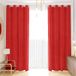 PETTI Artigiani Italiani - Fluwelen gordijnen met ringen, 2 stuks, 140 x 280 cm, rood