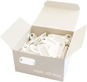 WEDO 262813400 Sleutelhangers om te beschrijven, wit, 100 stuks, met S-haak