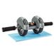 Ffitness AB Roller with Spring Back, dubbel wiel voor buikspieren, uniseks, volwassenen, grijs, uniek