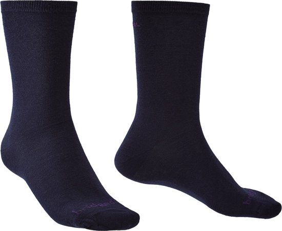 Bridgedale Base Liner Wandelsokken - Unisex - Navy - Maat 36-39 - 2-pack
