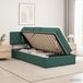 Maison Exclusive - Lit coffre à LED avec matelas vert foncé 100 x 200 cm, velours
