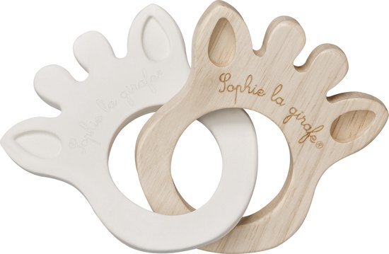 Sophie de Giraf So Pure rubber en hout silhouette bijtring