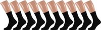 Apollo Chaussettes pour hommes lot économique - 10x - noir - coton - chaussettes pour tous les jours 46-48