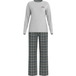 ESMARA® Pyjama femme (gris/vert, XL(46/48))