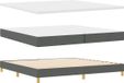 vidaXL Boxspringbed met matras, donkergrijs, 200 x 200 cm, stof