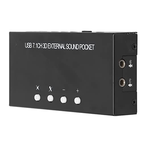 cigemay 7.1-kanaals Externe Geluidskaart - Surround Sound - Dubbele Microfooningang - 3,5 mm Mini-jack