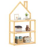 IDIMEX Kinderrek Lenise van massief grenen, opbergmeubel voor kinderkamer in de vorm van een huis, van hout, wit/naturel geglazuurd
