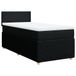 vidaXL Lit sommier avec matelas, noir, 200x200 cm, tissu