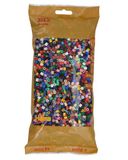 Hama Perlen 205-67 Strijkkralen zakje met ca. 6.000 kleurrijke midi knijpkralen met een doorsnede van 5 mm in een effen kleurenmix, creatief knutselplezier voor jong en oud