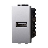 IXTRIMA USB-stopcontactmodule 5 V 2,1 A, kleur grijs, compatibel met Bticino Living Light/INTERNATIONAL 1 stuk