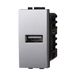 IXTRIMA USB-stopcontactmodule 5 V 2,1 A, kleur grijs, compatibel met Bticino Living Light/INTERNATIONAL 1 stuk