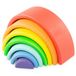 Ulanik Montessori : Jouet en bois "Arc-en-ciel", petit modèle – Jeu de construction en bois, 7 pièces