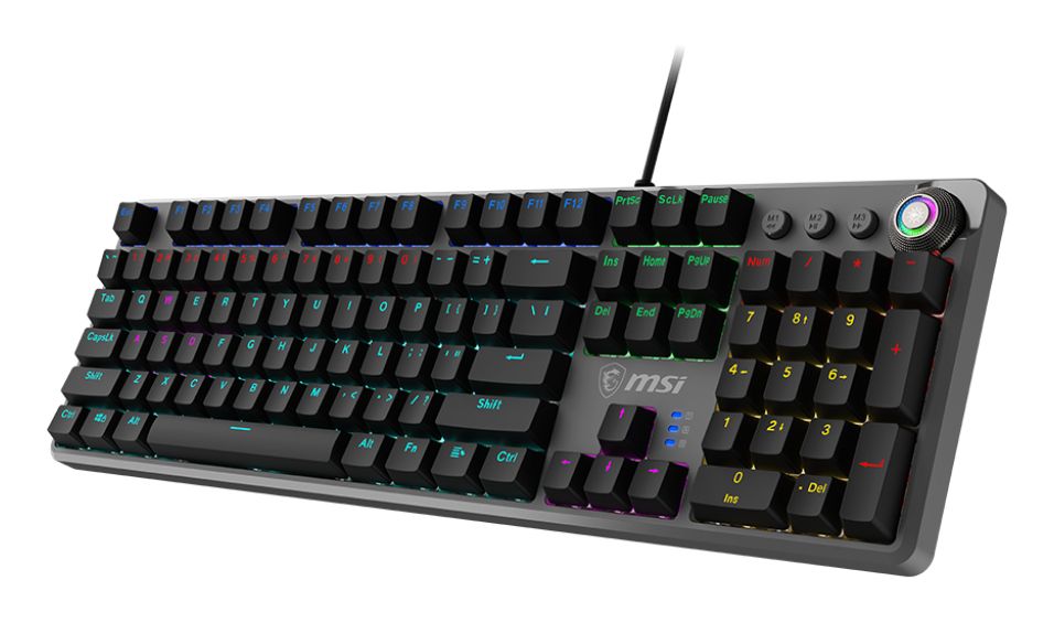 MSI FORGE GK310 Gaming Keyboard - USB - QWERTY US International - Black