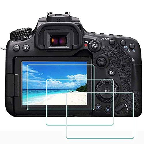 ULBTER 80D Screen Protector voor Canon EOS 80D 77D 70D Camera, 9H Hardheid Ultra-clear Gehard Glas Screen Protector, Anti-scrach Anti-Fingerprint Anti-Stof [3 Pack]