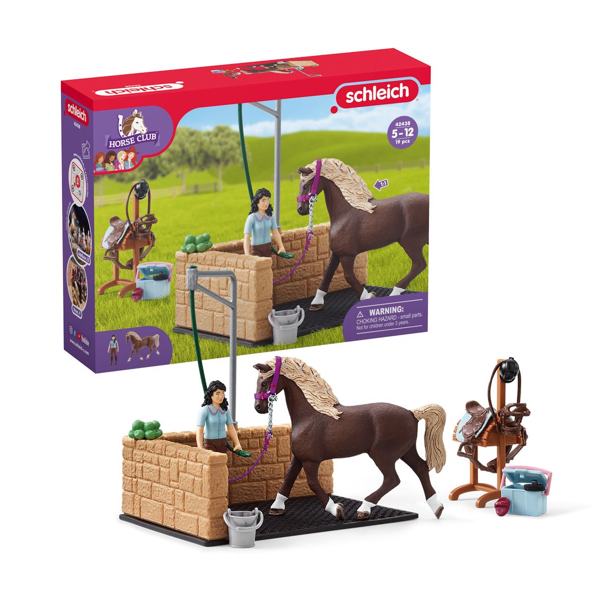 Schleich HORSE CLUB Wasplaats met Emily & Luna 42438 | Paardenspeelgoed