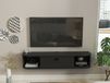 IBARAK Meuble tv-hifi 1 porte anthracite