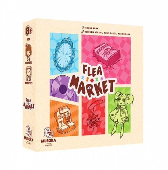 Musoka Studio Flea Market - Compact edition (Edition FR) Kaartspel Partyspel Engels 2-6 spelers 8+ jaar