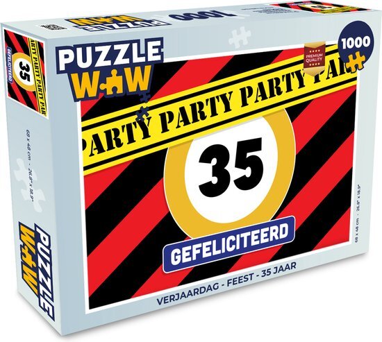 MuchoWow Puzzel Verjaardag - Feest - 35 Jaar - Legpuzzel - Puzzel 1000 stukjes volwassenen