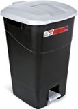 Shenzhen Haorui Industrial Technology Co., Ltd. Poubelle 60 litres avec pédale, fond noir et couvercle gris