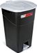 Shenzhen Haorui Industrial Technology Co., Ltd. Poubelle 60 litres avec pédale, fond noir et couvercle gris