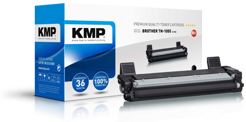 KMP B-T55 - Tonercartridge - Zwart - 1 stuk - Compatibel met Brother DCP-1510, DCP-1512, HL-1110, HL-1112, MFC-1810