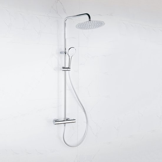 Adema Sparkle 2.0 regendoucheset met thermostaat hoofddouche 30cm handdouche 3 standen chroom 110cm