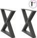 vidaXL Salontafelpoten 2 stuks staal antraciet 50x42-43,3 cm