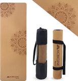 Mobiclinic EY-02 - Yogamat van kurk - Natuurlijke kurkmat - TPE - Yoga mat - Ecologisch - Antimicrobieel - Antislip - Evenwichtige demping - Inclusief draagtas - 183 x 61 x 0.4 cm
