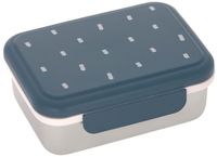 Lässig Stainless Steel Lunchbox – Donkerblauw – Bamboe deksel – Vakverdeling