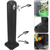 Colonne d'eau, robinet de jardin, hauteur 91,5 cm, autoportant, noir