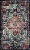 Rechthoekig SAFAVIEH Rechthoekig tapijt voor binnen, Bohemian chic geweven, collectie Monaco, MNC252, in blauw/fuchsia, 91 x 152 cm