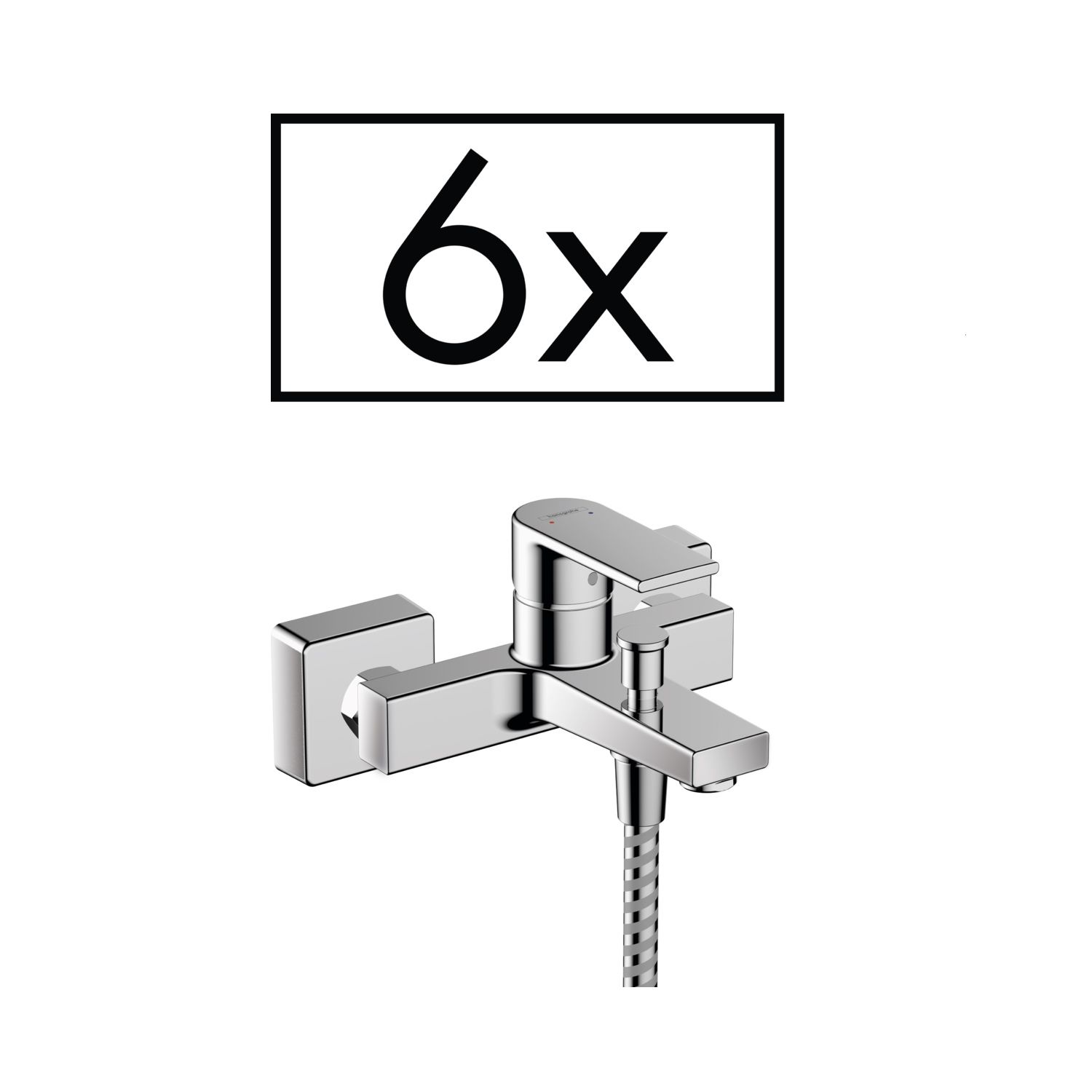 Hansgrohe Vernis Shape Eengreeps Badmengkraan - 6 stuks - Chroom