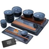 Moritz & Moritz VIDA 29-delige sushiservies voor 4 personen blauw