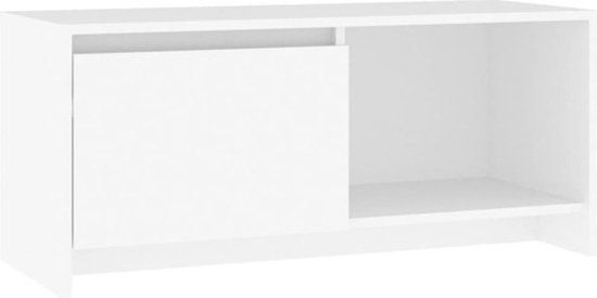 vidaXL Tv-meubel 90x35x40 cm bewerkt hout wit