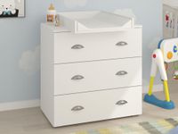 Miamo Commode met luierplank MIAMO 3 lades wit