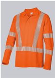 BP Poloshirt met lange mouwen Warnorange XL