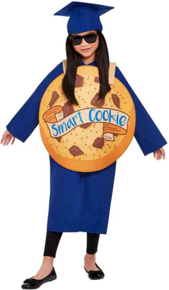 Smiffys Kinder Kostuum -Kids tm 9 jaar- Smart Cookie Blauw