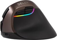 Delux Mini Jet Black draadloze rechtshandige ergonomische muis