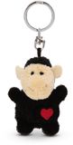 NICI sleutelhanger schaap zwart met hart 5cm